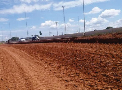 Frente de obra viária