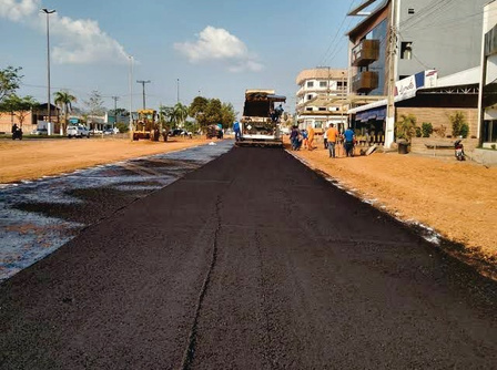 Obra de drenagem urbana